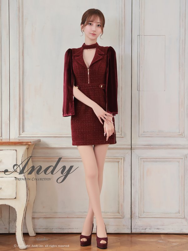 ワインレッド モデル:あすか 身長:170cm 着用サイズ:Sサイズ
