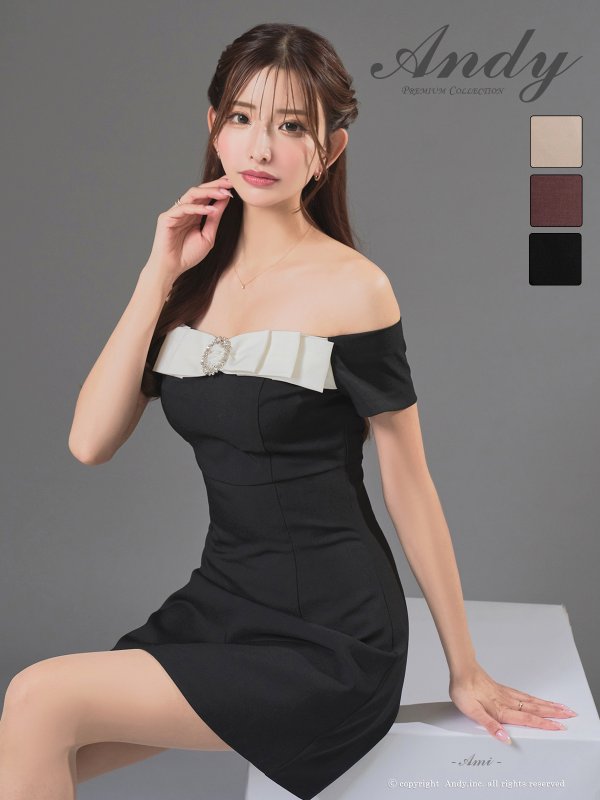 ブラック モデル：あみ　身長：163cm　着用サイズ：Sサイズ