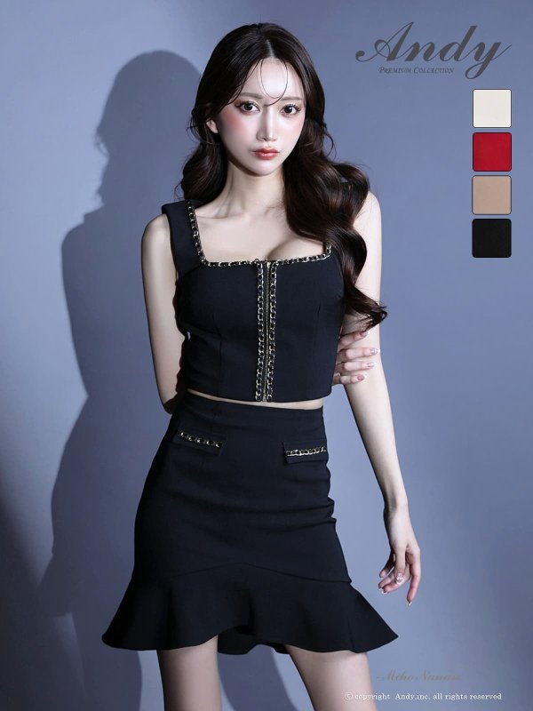 ブラック　モデル：七瀬みほ　身長：162cm　着用サイズ：Sサイズ