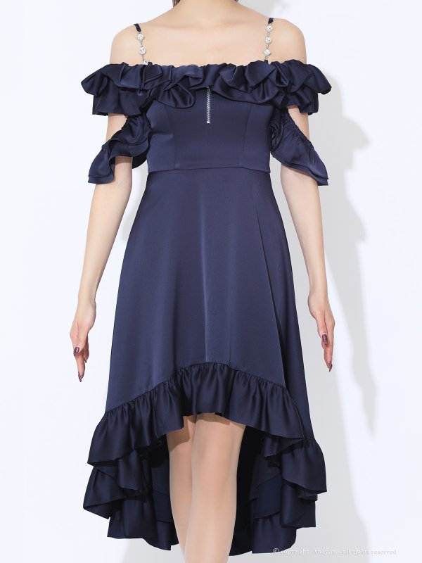 ネイビー　モデル：あみ　身長：163cm　着用サイズ：Sサイズ