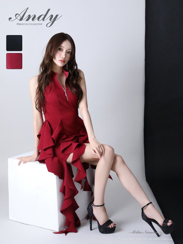 バーガンディ モデル：七瀬みほ　身長：162cm　着用サイズ：Sサイズ