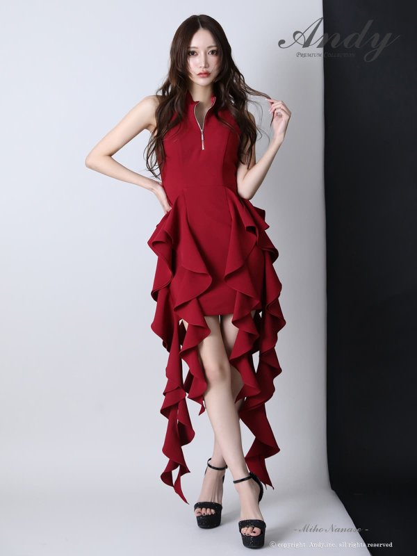 バーガンディ モデル：七瀬みほ　身長：162cm　着用サイズ：Sサイズ