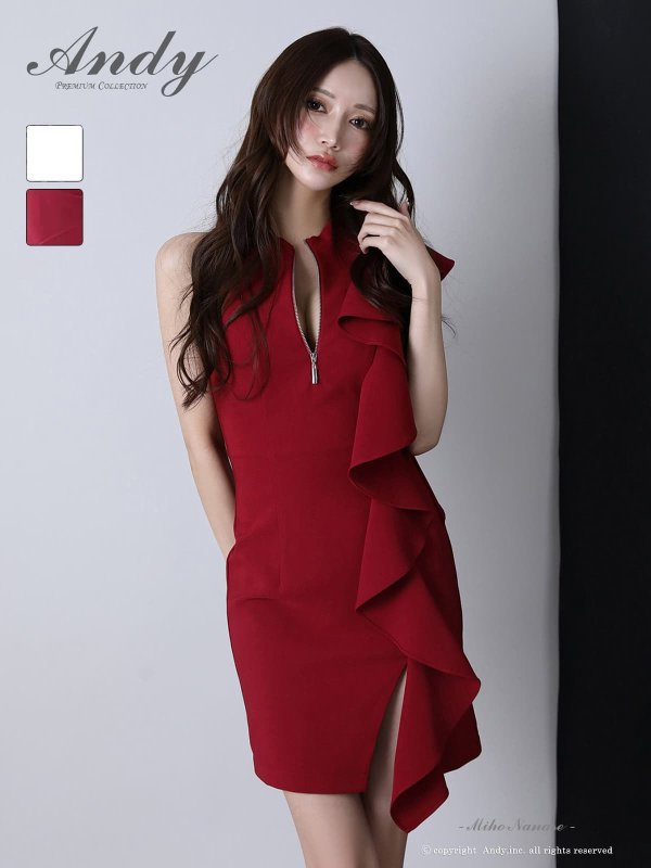 バーガンディ　モデル：七瀬みほ　身長：162cm　着用サイズ：Sサイズ