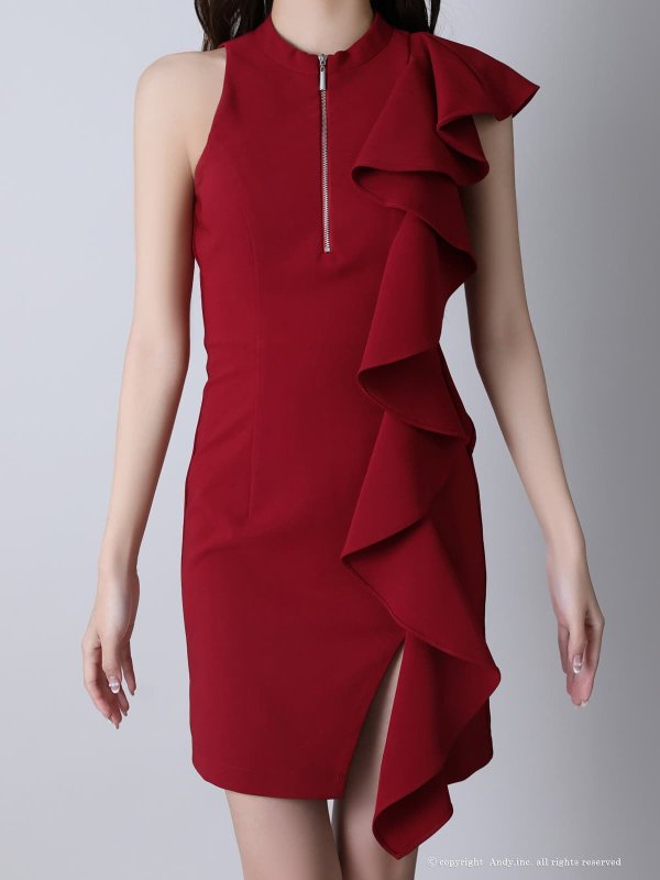 バーガンディ　モデル：七瀬みほ　身長：162cm　着用サイズ：Sサイズ