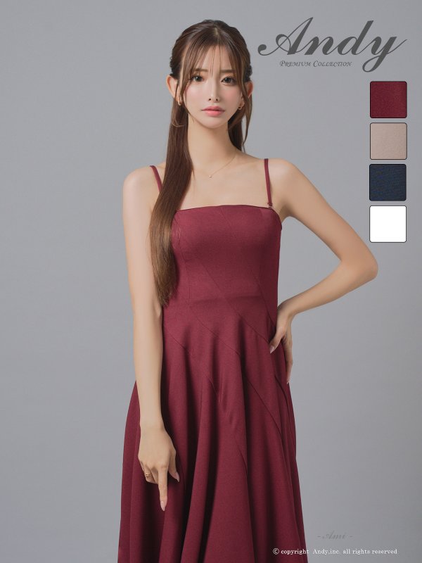 ワインレッド　モデル：あみ　身長：163cm　着用サイズ：Sサイズ