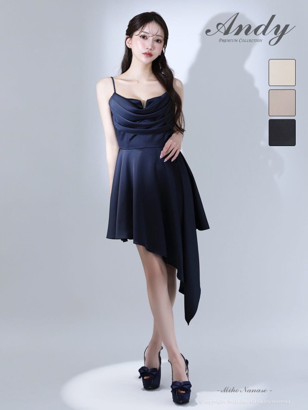 ネイビー　モデル：七瀬みほ　身長：162cm　着用サイズ：Sサイズ