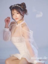 【ANDY/アンディ】シアー/ レース/ パフスリーブ/ ストレッチ/ シースルー/ バストカット/ マーメイド/ 袖あり/ アメスリ/ 長袖/ ミニドレス/ キャバドレス[OF05]