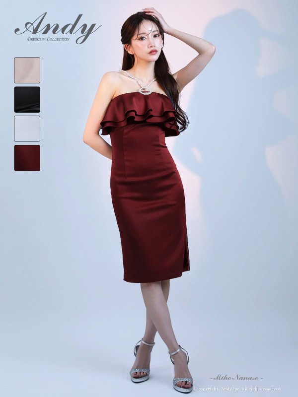 バーガンディ　モデル：七瀬みほ　身長：162cm　着用サイズ：Sサイズ