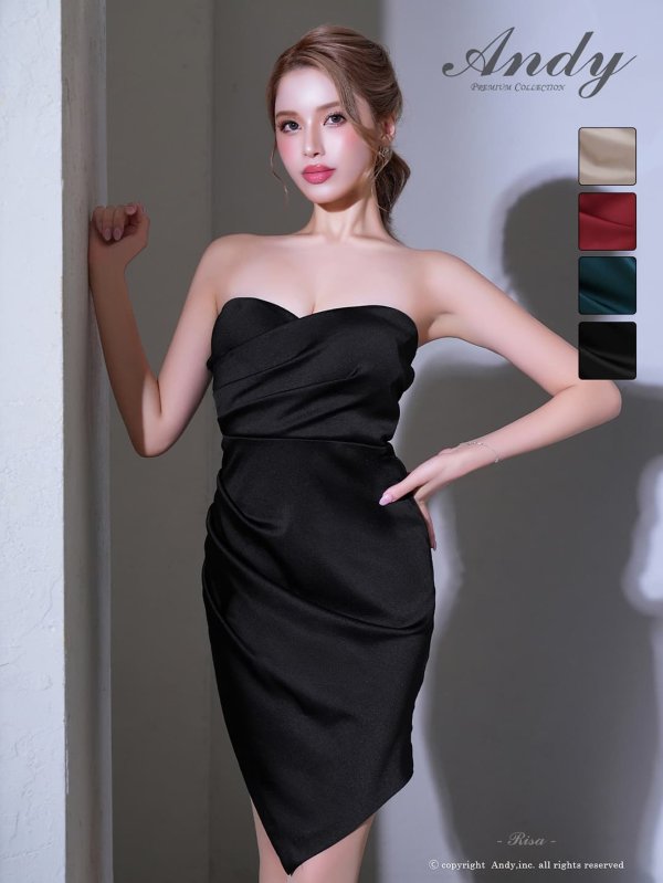 ブラック　モデル：りさ　身長：164cm　着用サイズ：Sサイズ