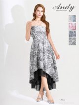 【ANDY/アンディ】トワルドジュイ風プリント/ ベア/ チュール/ フィッシュテール/ ウエスト切替/ フレア/ ワンピース/ ロングドレス/ キャバドレス[OF05]