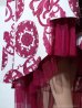 アイボリーxワインレッド　モデル：りさ　身長：164cm　着用サイズ：Sサイズ