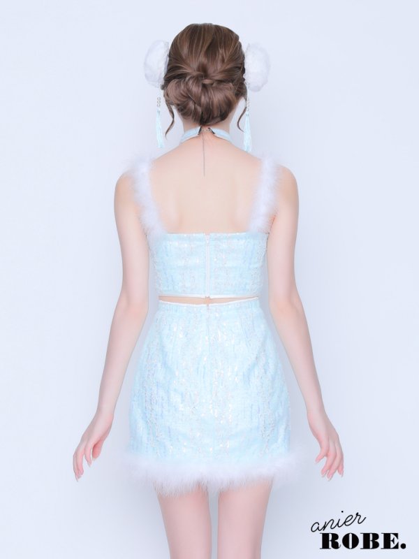 画像11: 【即日発送】XSサイズあり 【ANIER./アニエル】【ROBE de FLEURS/ローブドフルール】Emo chaina dress/ ファー/ ツーピース/ チャイナドレス/ コスプレ/ ミニドレス/ キャバドレス[ヘッドアクセ・チョーカー付き][YMT]