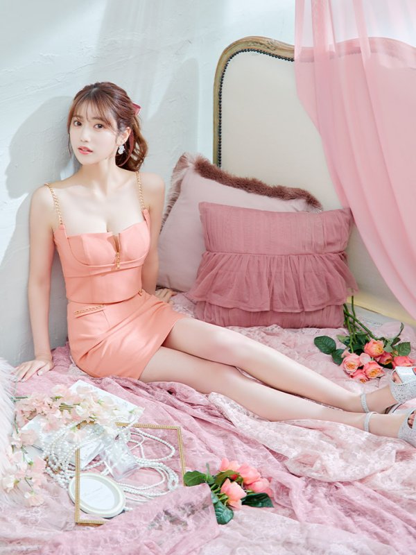 画像20: XSサイズあり【ANIER./アニエル】【ROBE de FLEURS/ローブドフルール】チェーン/ フェティッシュ/ セットアップ/ 2ピース/ キャミソール/ タイト/ ミニドレス/ キャバドレス[OF08]