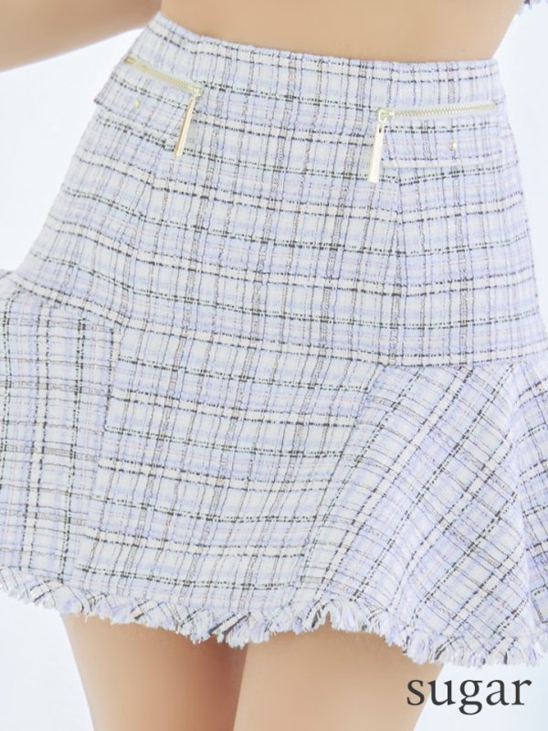 画像11: XSサイズあり【ANIER./アニエル】【ROBE de FLEURS/ローブドフルール】setup cami check tweed dress/ セットアップ/ キャミソール/ チェック/ ツイード/ ミニドレス/ キャバドレス[OF08]