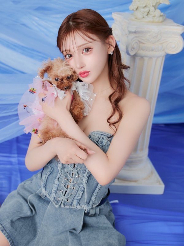 ブルー モデル:明日花キララ 身長:162cm 着用サイズ:Sサイズ