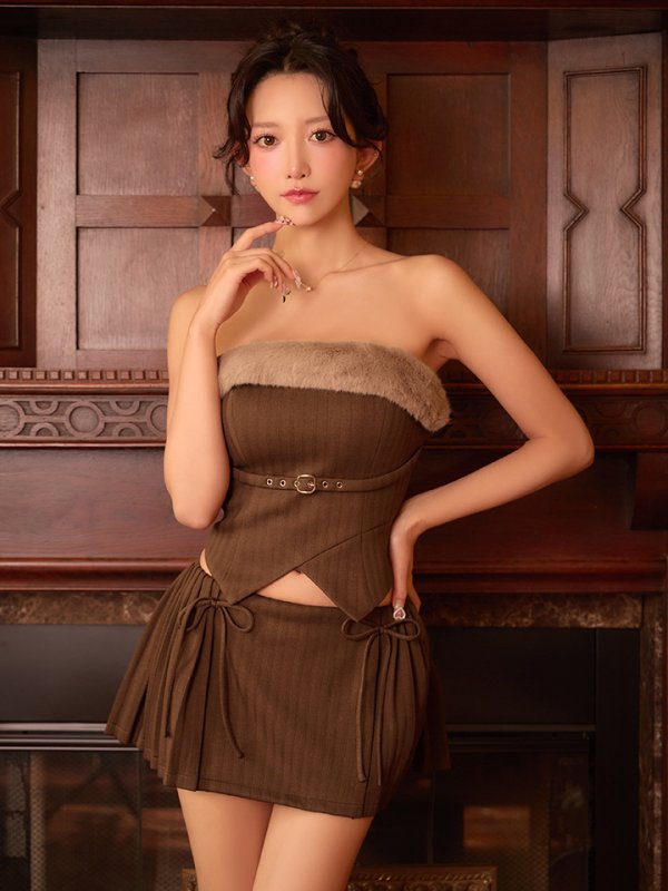 ブラウン　モデル：ゆいぴす　身長：170cm　着用サイズ：Sサイズ
