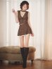 ブラウン　モデル：れみれみ　身長：163cm　着用サイズ：Sサイズ