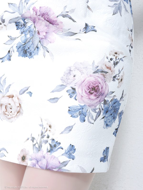 画像8: 【an/アン】フラワープリント/ビジュー/タイト/ミニドレス /キャバドレス[OF05]