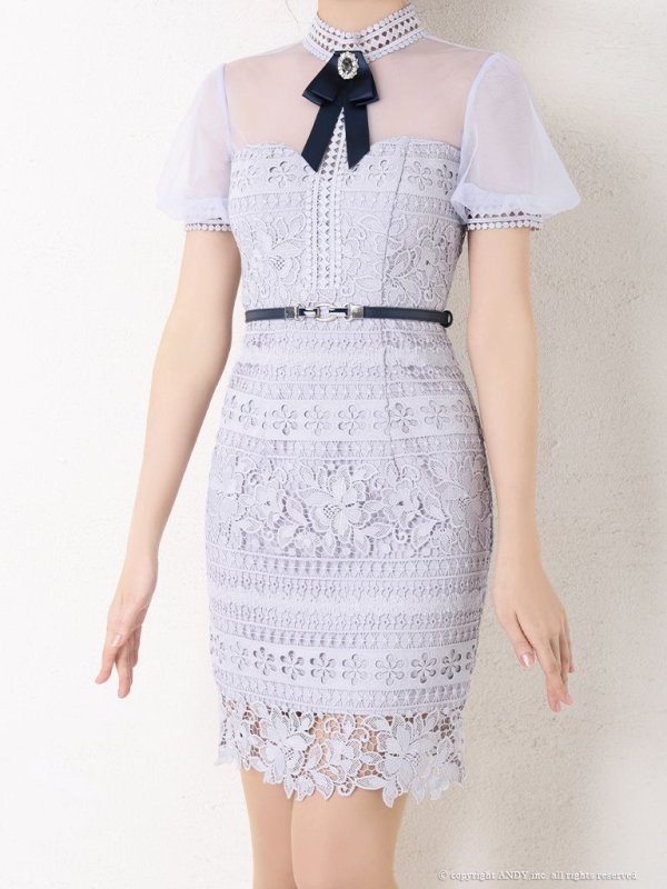 画像16: 【an/アン】ケミカルレース/ パフスリーブ/ 袖あり/ タイト/ ミニドレス/ キャバドレス[OF05]