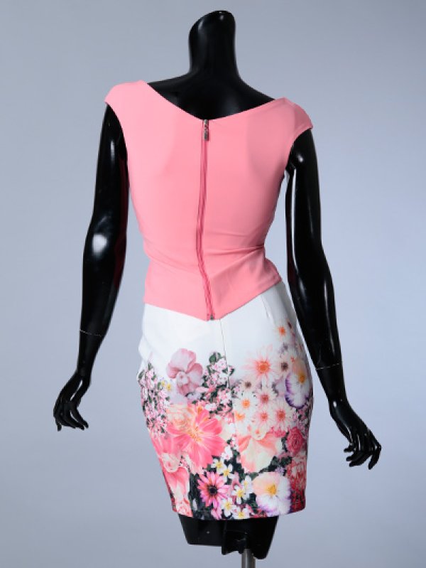 画像4: 【an/アン】ノースリーブ/ フラワープリント/ タイト/ セットアップ/ キャバドレス[OF05]