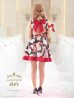 画像4: 【couture an】リボンデザイン/ リップモチーフ/ ベルト付き/ フレア/ミニドレス /キャバドレス[FB03] (4)