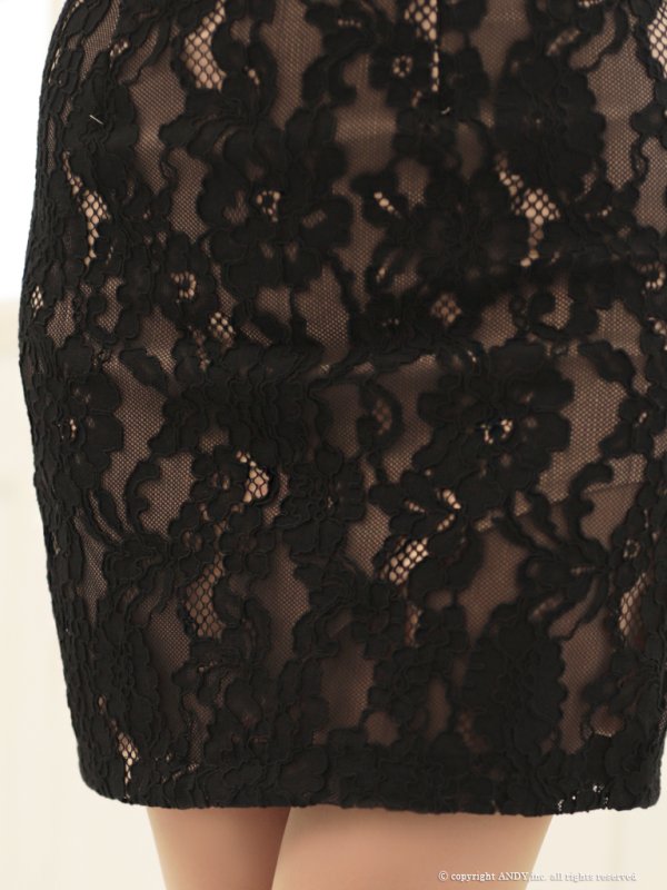 画像16: 【an /アン】総レース/ ネックリボン/ バストカット/ ベルト付き/ ノースリーブ/ セクシー/ タイト/ ミニドレス/ キャバドレス[OF05]