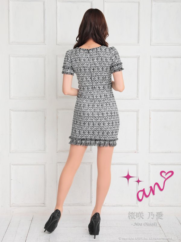 画像17: 【an/アン】ツイード / 半袖/ 袖あり/ タイト/ ミニドレス/ キャバドレス[OF05]