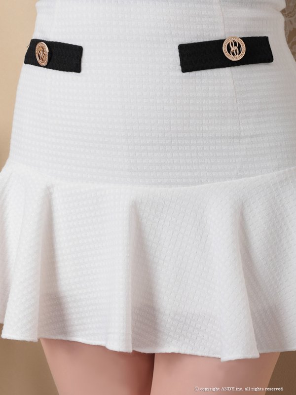 画像41: XSサイズあり【an/アン】バイカラー/ ショートスリーブ/ プリーツ/ セットアップ/ ミニドレス/ キャバドレス[OF05]