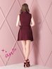 画像19: 【an/アン】襟付き/ ストレッチ/ パールボタン/ ジャケット風/ ノースリーブ/ プリーツ/ フレア/ ワンピース/ ミニドレス/ キャバドレス[OF05]