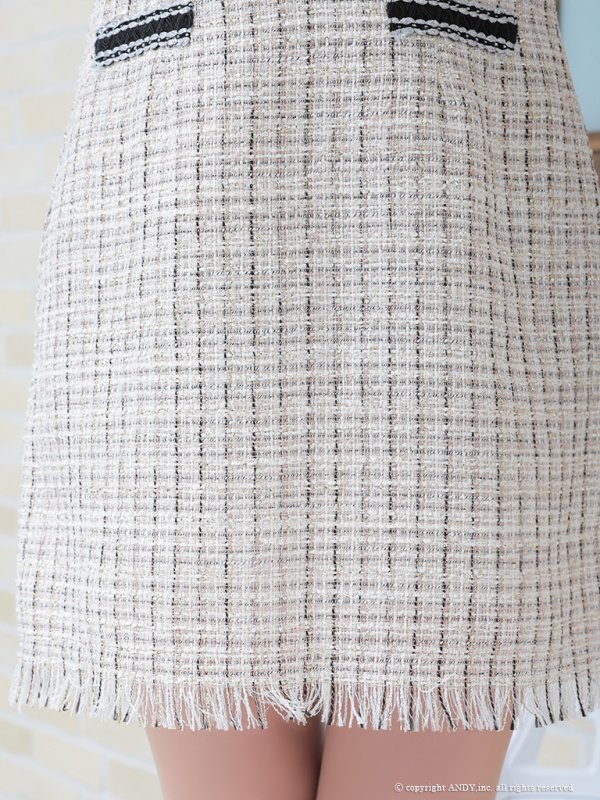 画像14: 【an/アン】ツイード / リボンブローチ/ ノースリーブ/ タイト/ ミニドレス/ キャバドレス[OF05]