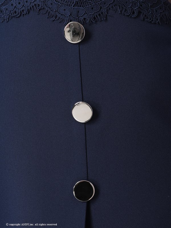 画像40: 【an/アン】レース/ 切り替え/ 七分袖/ 五分袖/ 長袖/ 袖あり/ ダブルボタン/ ミニドレス/ キャバドレス[OF05]