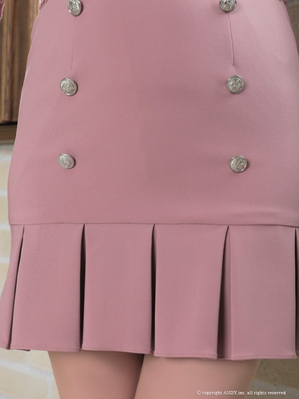 画像8: 【an/アン】襟付き/ レース切替/ カットアウト/ 五分袖/ 袖あり/ タイト/ プリーツ/ ミニドレス/ キャバドレス[OF05]