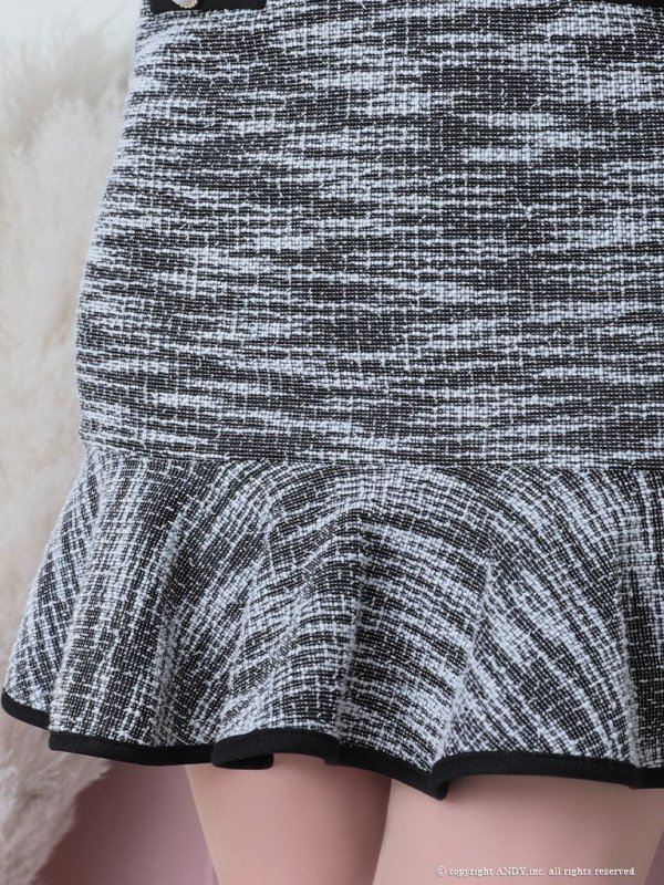 画像17: 【an/アン】ストレッチ/ ツイード / リボン/ パイピング/ ノースリーブ/ マーメイド/ ミニドレス/ キャバドレス[OF05]