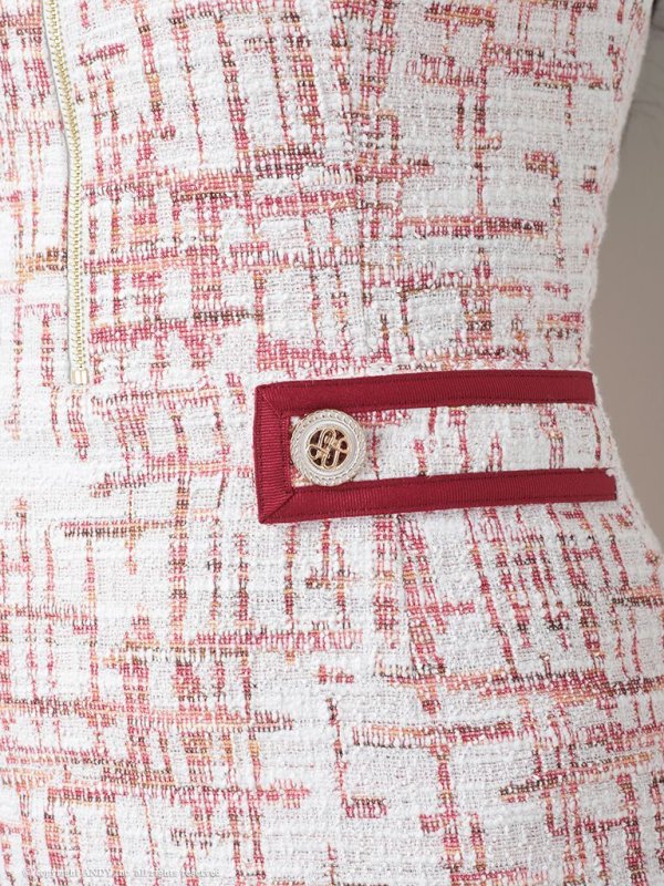 画像28: 【an/アン】ストレッチ/ ツイード/ ノースリーブ/ スクエアネック/ フロントジップ/ タイト/ ミニドレス/ キャバドレス[OF05]