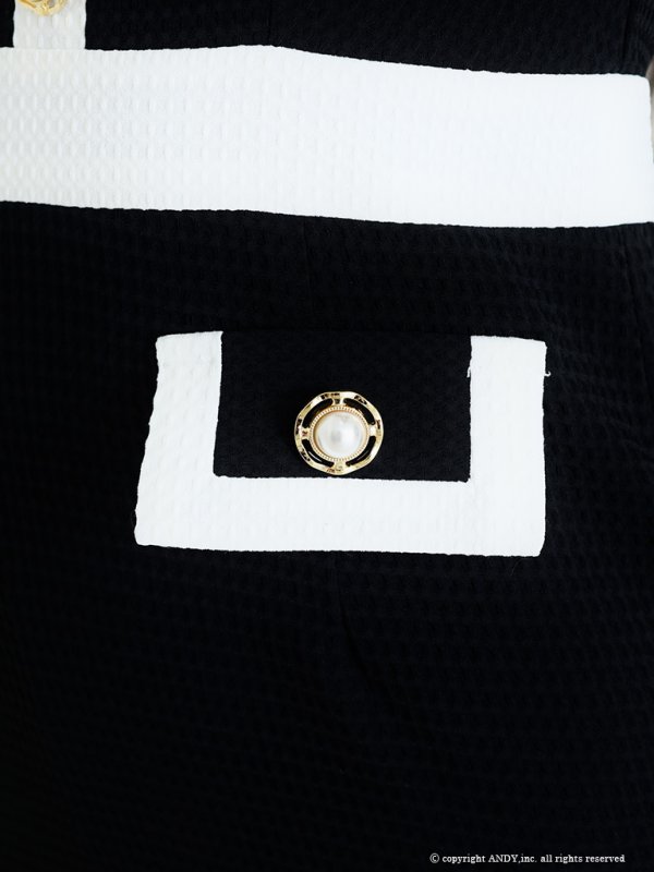 画像13: XSサイズあり【an/アン】バイカラー/ モノトーン/ パイピング/ オフショルダー/ タイト/ ミニドレス/ キャバドレス[OF05]