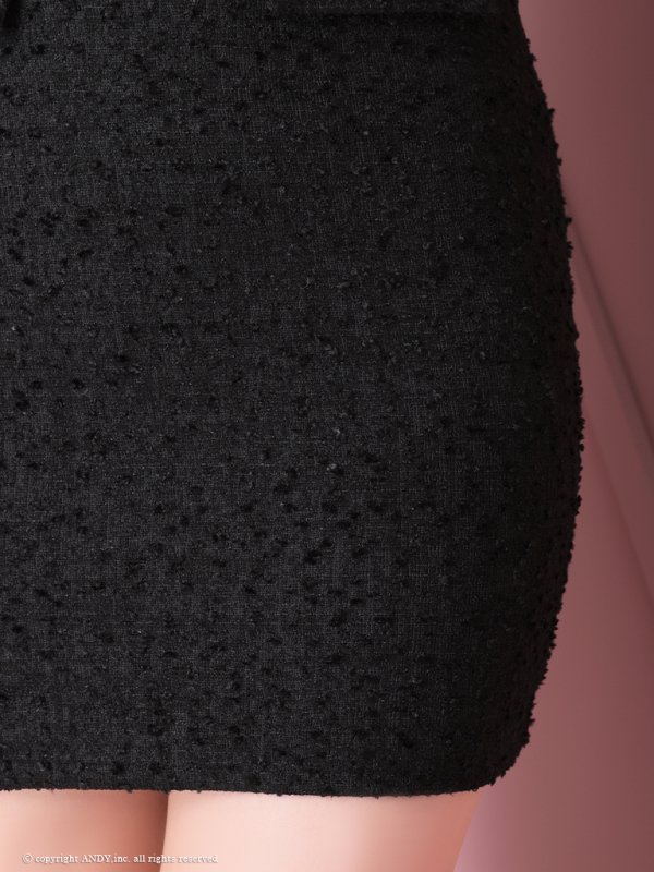 画像43: XSサイズあり【an/アン】ストレッチツイード/ フロントジップ/ ノースリーブ/ スリットネック/ ビスチェ/ タイト/ ミニドレス/ キャバドレス[OF05]