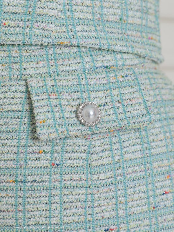 画像6: 【an /アン】ツイード/ フリルスリーブ/ 袖あり/ セットアップ/ マーメイド/ 裾フリル/ ミニドレス/ キャバドレス[OF05]