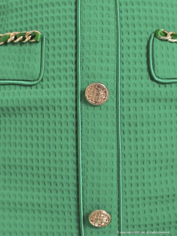 画像7: 【an/アン】ストレッチワッフル/ フロントジップ/ ゴールドバックル/ チェーンモチーフ/ ビスチェ/ セットアップ/ ツーピース/ タイト/ ミニドレス/ キャバドレス[OF05]