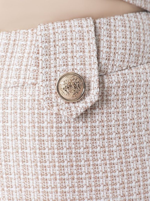 画像27: 【an /アン】ツイード/ ボタン/ ショートスリーブ/ 袖あり/ セットアップ/ Aライン/ 裾プリーツ/ ミニドレス/ キャバドレス[OF05]