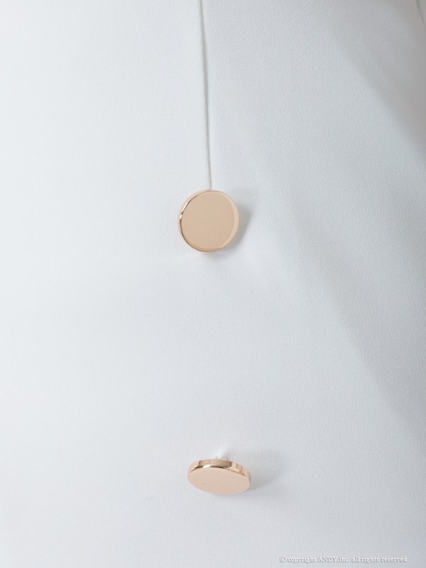 画像8: 【an/アン】襟付き/ ドットチュール/ ノースリーブ/ 切替/ フロントボタン/ ワンカラー/ タイト/ ミニドレス/ キャバドレス[OF05]