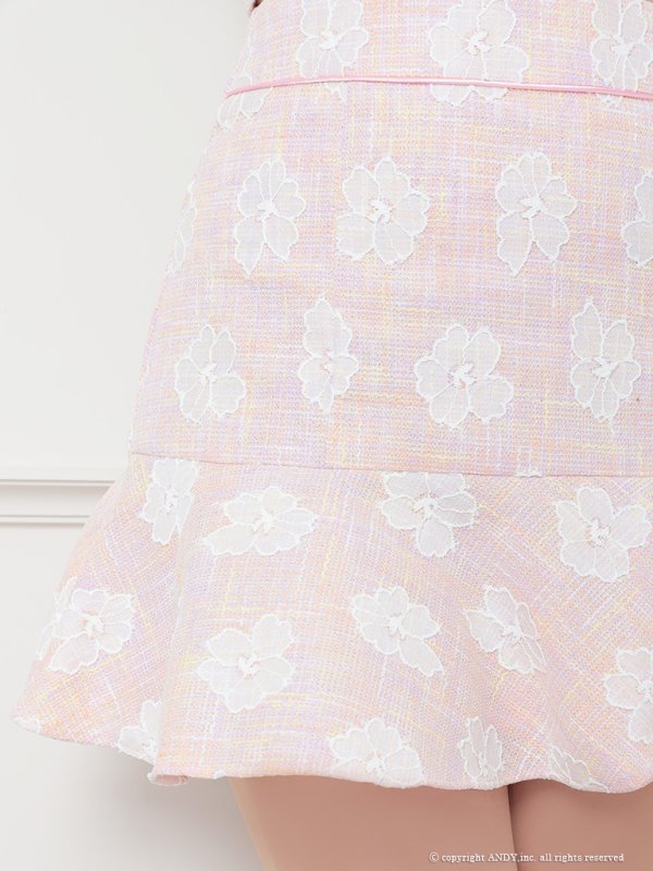 画像14: XSサイズあり【an /アン】フラワーレース/ 襟付き/ ノースリーブ/ フレア/ セットアップ/ ミニドレス/ キャバドレス[OF05]