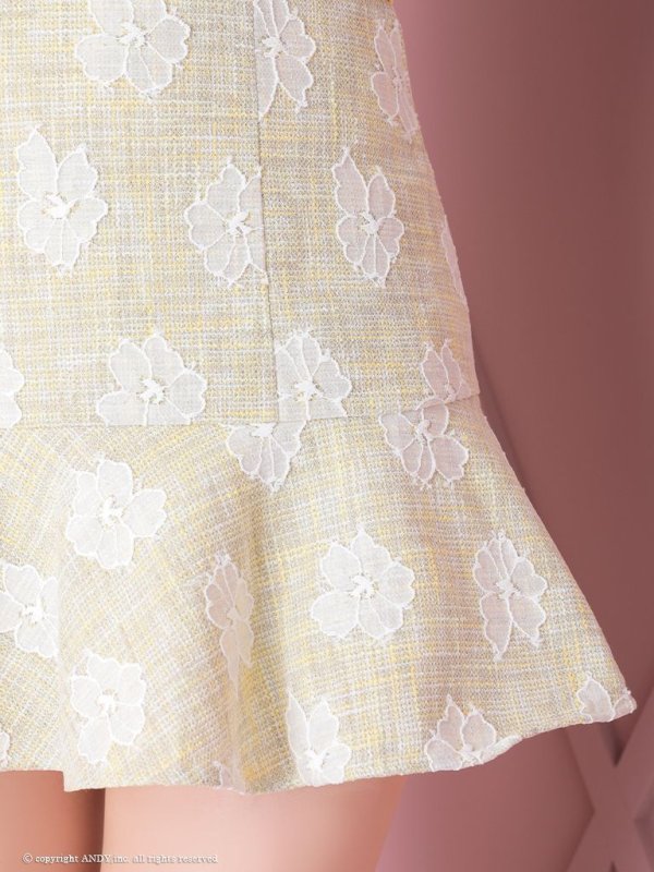 画像21: XSサイズあり【an /アン】フラワーレース/ 襟付き/ ノースリーブ/ フレア/ セットアップ/ ミニドレス/ キャバドレス[OF05]