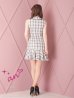 画像21: XSサイズあり【an/アン】マーメイド/ チェック/ 襟付き/ ジャケット風/ ノースリーブ/ ボタン/ アシンメトリーフリル/ ミニドレス/ キャバドレス[OF05]