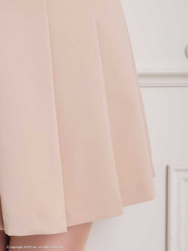 画像26: XSサイズあり 【an /アン】フロントジップ/ ワンカラー/ パフスリーブ/ 襟付き/ ベルト付き/ プリーツスカート/ ミニドレス/ キャバドレス[OF05]