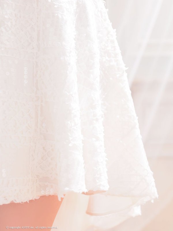 画像7: 【an/アン】ショルダーリボン/ チュール/ セットアップ/ ワンカラー/ テールカット/ ミニドレス/ キャバドレス[OF05]