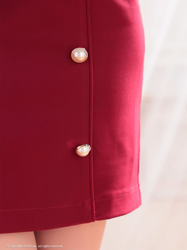 画像33: XSサイズあり【an/アン】シアー/ 切り替え/ ショルダーバックル/ 長袖/ 袖あり/ パールボタン/ タイト/ ミニドレス/ キャバドレス[OF05]