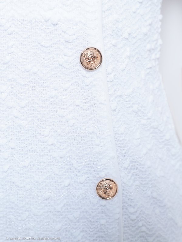 画像25: XSサイズあり【an /アン】襟付き/ スパンコール/ ボタン/ 半袖/ パフスリーブ/タイト/ ミニドレス/ キャバドレス[OF05]