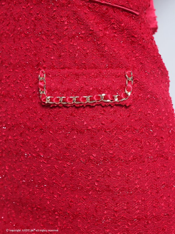 画像37: XSサイズあり【an /アン】 ストレッチ/ ツイード/ フロントジップ/ ショルダーバックル/ ノースリーブ/ ポケットデザイン/タイト/ ミニドレス/ キャバドレス[OF05]