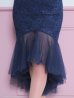 画像36: 【ゆうめろ/関西コレクション着用】XSサイズあり【an /アン】マーメイド/ チュール/ シフォン/ ショルダーリボン/ フリル/ テールカット/ ミディアムドレス/ キャバドレス[OF05]