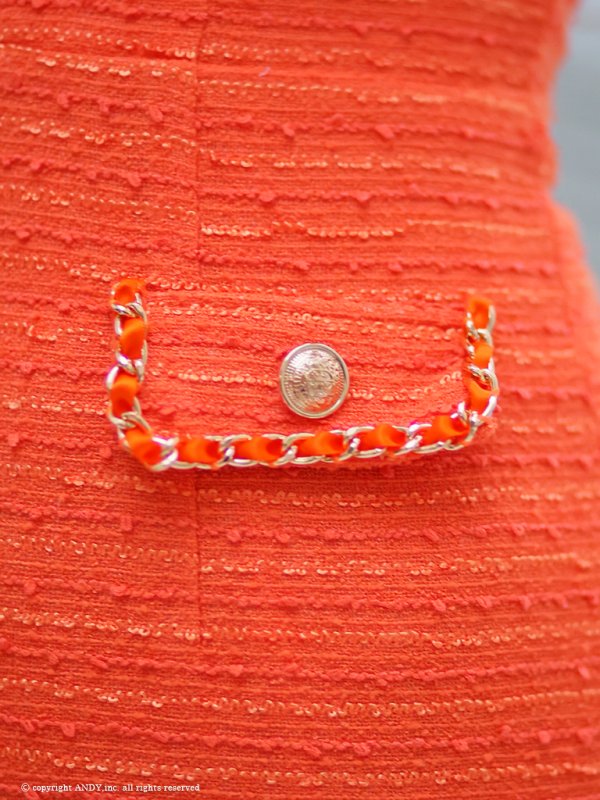 画像17: XSサイズあり【an/アン】フロントジッパー/ チェーン/ ツイード/ ノースリーブ/ タイト/ ミニドレス/ キャバドレス[OF05]